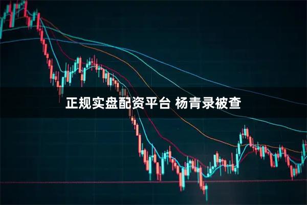 正规实盘配资平台 杨青录被查