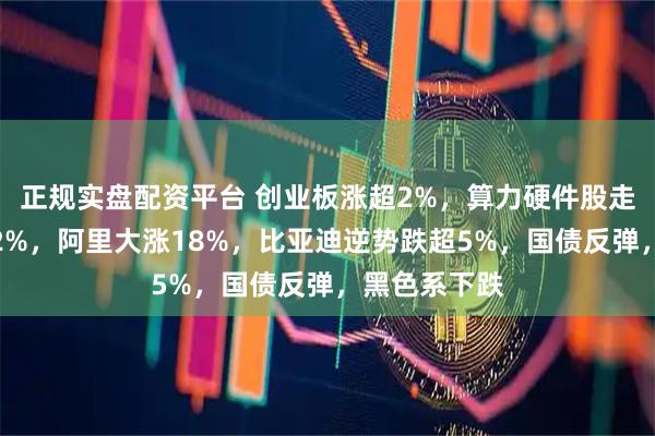 正规实盘配资平台 创业板涨超2%，算力硬件股走强，恒指涨2%，阿里大涨18%，比亚迪逆势跌超5%，国债反弹，黑色系下跌